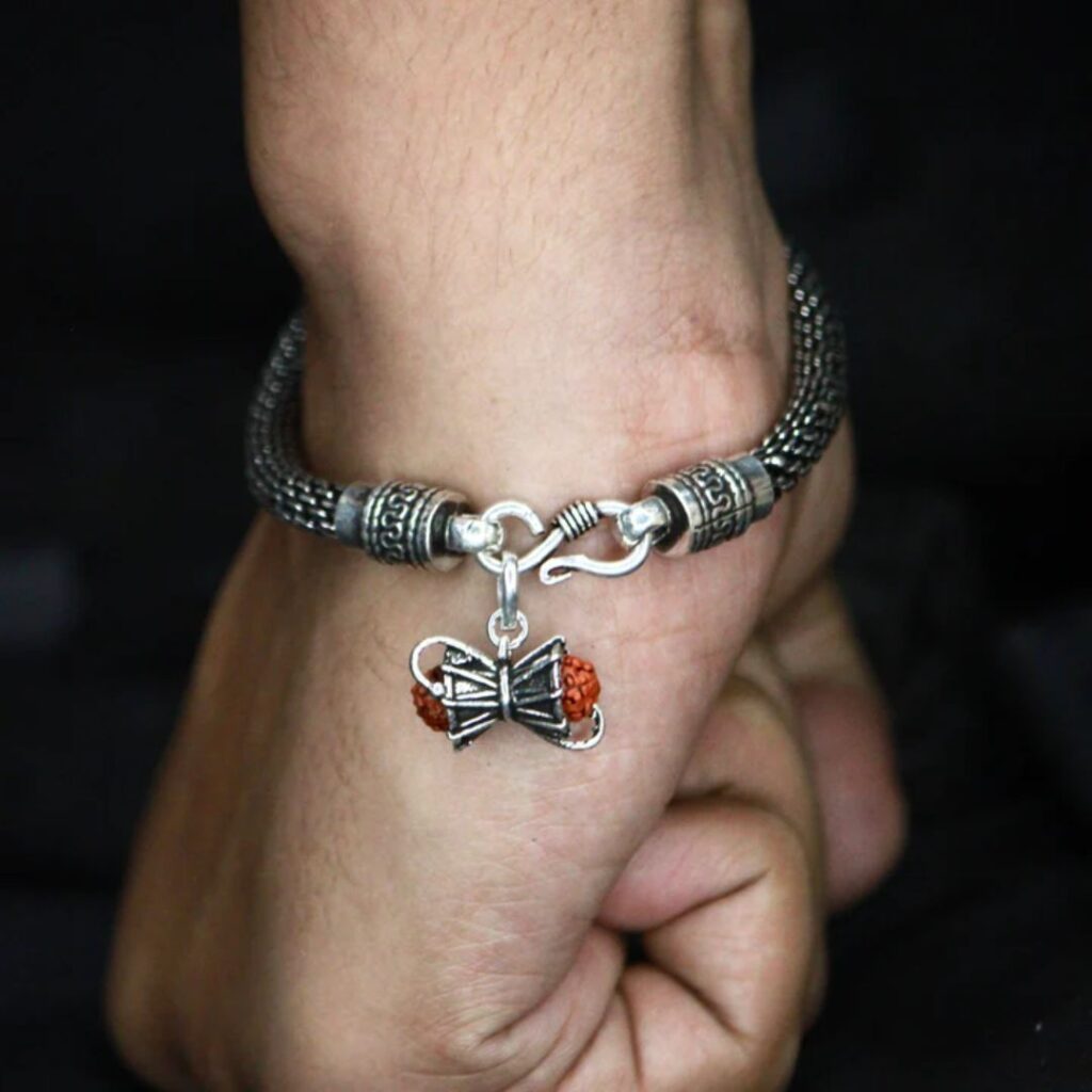 silver rudraksha bracelet