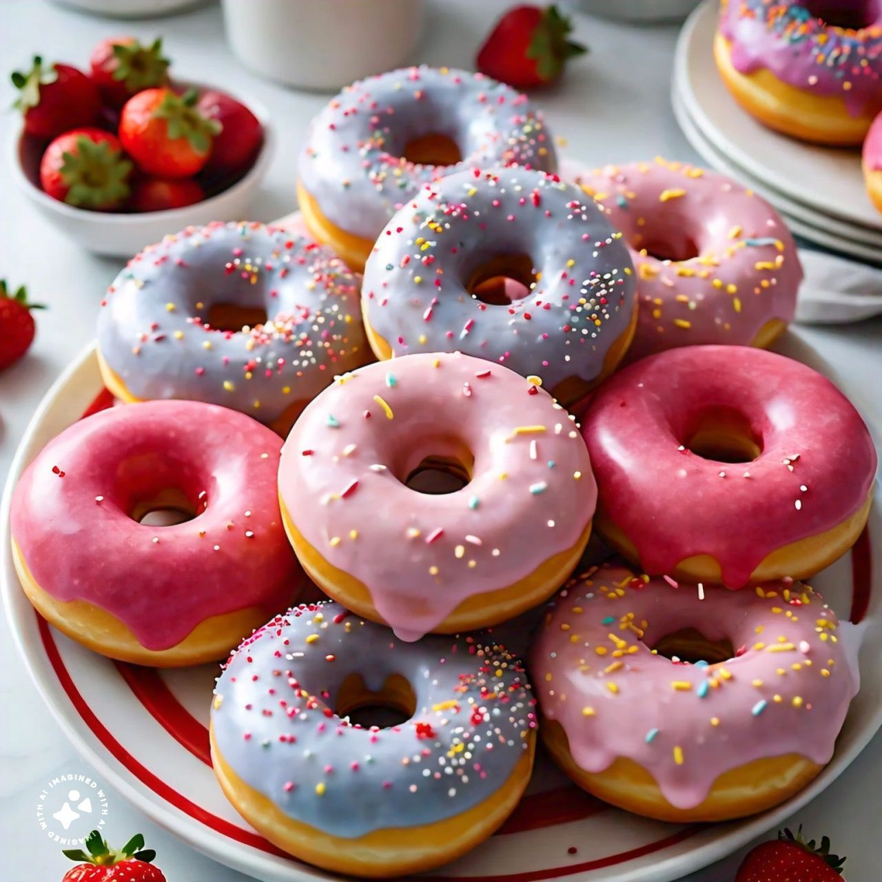strawberry frosted donut
